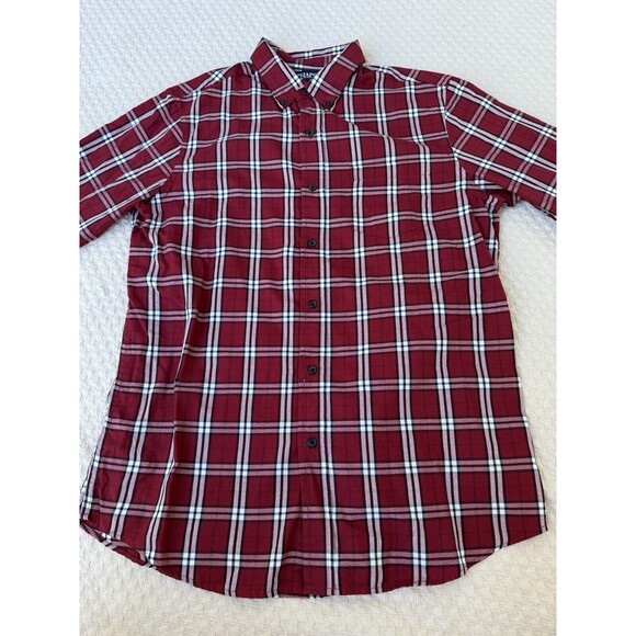 Chaps Easy Care‎ Twill Plaid Button Down Shirt Long Sleeve Casual | Men's Medium - Picture 3 of 13